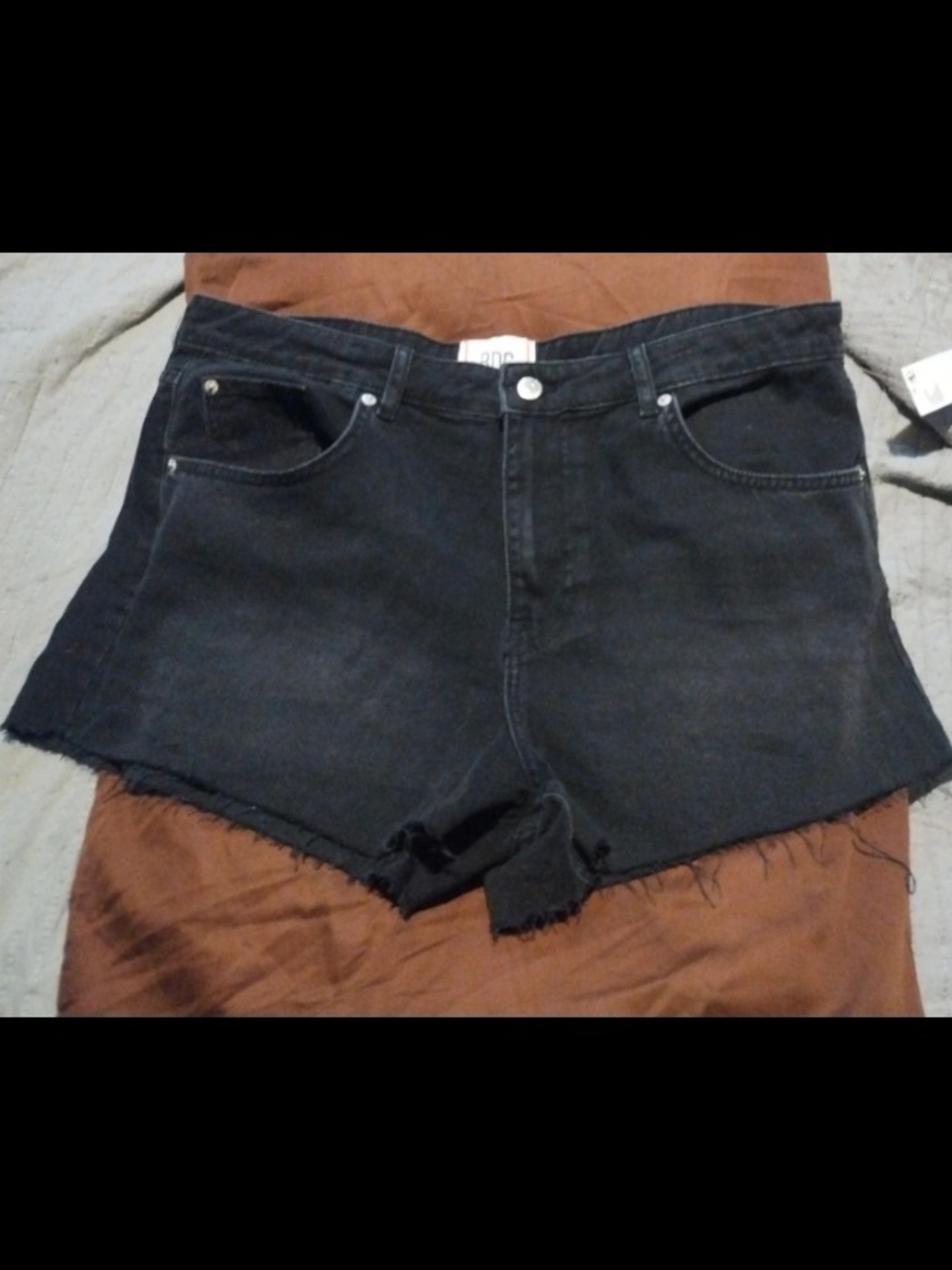 Urban Outfitters BDG Black denim shorts with frayed hem size 33"